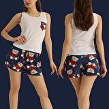 Dantel Ayıcıklı Şort Pijama Takımı