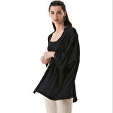 Dantel Basic Bürümcük Kumaş Şal Yaka Kimono