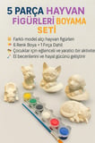 🐾 5 PARÇA HAYVAN FİGÜRLERİ BOYAMA SETİ