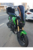 Bajaj Dominar 250 Siperlik Ön Cam 2017 2024 Model 58cm Siyah Renkli 4mm ORTA BOYLU CAM