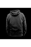 Don't Wish For it Work For it Baskılı Kapüşonlu Sweatshirt Hoodie Kalın Kumaş 3 İplik Şardonlu