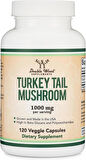 Double Wood Turkey Tail Mushroom (Coriolus Versicolor) Comprehensive Immune System Support 120 Caps