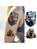 Hayal Sepeti Geçici Dövme 9,5x19CM Tattoo Minimal Tattoo Aksesuar Şık  KAPLAN MODELİ