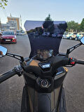 MOTOCAM Kymco Downtown GT 350 Siperlik Ön Cam 2025 Model 62cm Siyah Renkli 4mm