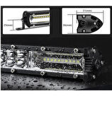 Point 300W 80 cm Çift Sıra 5 Modlu Turuncu Beyaz Off Road LED Bar