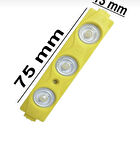 Point 3 Ledli Parmak LED Modül 1.5W 2835 Smd Mercekli 12V-10 Adet Sarı