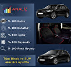 Point Volkswagen Bora Eos Sedan Oto Siyah-Kırmızı Ön İki Koltuk Minderi