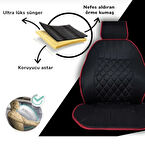 Point Seat Ibiza Hb Oto Siyah-Kırmızı Ön İki Koltuk Minderi  1984-1993