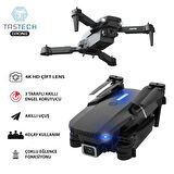 E88  4K HD ÇİFT KAMERALI DRONE APP KONTROL WİFİ Lİ KATLANABİLİR  X3 BATARYA