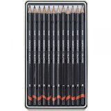 Derwent Graphic Pencil 12'li Teneke Kutu Medium (Dereceli Kalem)(Dengeli Uçlar)