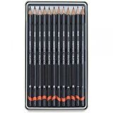 Derwent Graphic Pencil 12'li Teneke Kutu Soft (Dereceli Kalem)(Yumuşak Uçlar)