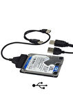 Yeni Çift Usb 2.0 Sata 22 Pin 2.5 Inç Sabit Disk Hdd Adaptörü Dönüştürücü Seri Ssd Kablosu