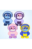 Işıklı Astronot Tasarımlı Kumbara 11 cm x 11 cm 17,6 cm Turuncu Renk