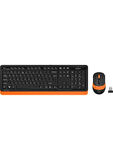 Universal A4 Tech FG1010 Kablosuz Standart Turuncu Q Klavye+Mouse