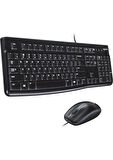 Logitech MK120 USB Kablolu Tam Boyutlu Türkçe Klavye Mouse Seti - Siyah