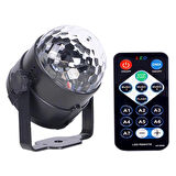 Sesle Duyarlı Kumandalı LED RGB Disko Topu Mini Boyutlu Taşınabilir Renkli Parti Işığı