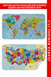 Eğitici Ve Öğretici Dünya ve Türkiye Haritası Çocuk Odası Duvar Sticker