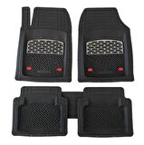 Seat Felicia Uyumlu 3D Havuzlu Paspas Takımı  Safir Siyah Krom Karbon