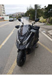 Kymco DTX 250 Siperlik Ön Cam 2024 Model 55cm şeffaf Renkli 4mm Elcik Model