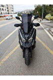 Kymco DTX 250 Siperlik Ön Cam 2024 Model 55cm Siyah Renkli 4mm Elcik Model