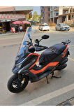 Kymco DTX 250 Siperlik Ön Cam 2024 Model 67cm şeffaf Renkli 4mm Elcik Model