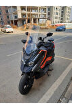 Kymco DTX 250 Siperlik Ön Cam 2024 Model 67cm şeffaf Renkli 4mm Elcik Model
