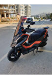 Kymco DTX 250 Siperlik Ön Cam 2024 Model 67cm Siyah Renkli 4mm Elcik Model