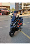 Kymco DTX 250 Siperlik Ön Cam 2024 Model 67cm Siyah Renkli 4mm Elcik Model