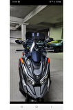 Kymco DTX 360 Siperlik Ön Cam 2022-2023 Model 55cm Açıkfüme Renkli 4mm ORTA BOYLU CAM