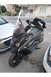 Kymco DTX 360 Siperlik Ön Cam 2022-2023 Model 55cm Şeffaf Renkli 4mm ORTA BOYLU CAM