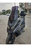 Kymco DTX 360 Siperlik Ön Cam 2022-2023 Model 55cm Siyah Renkli 4mm KISA SPOR CAM