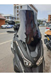 Kymco DTX 360 Siperlik Ön Cam 2022-2023 Model 55cm Siyah Renkli 4mm KISA SPOR CAM