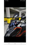 Kymco DTX 360 Siperlik Ön Cam 2022-2023 Model 65cm Açıkfüme Renkli 4mm UZUN CAM Saçları Dökülen Adam