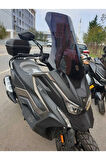 Kymco DTX 360 Siperlik Ön Cam 2022-2023 Model 65cm Siyah Renkli 4mm ORTA BOYLU CAM