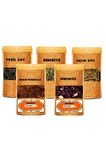 Detoks Çayı 5'li Paket ; Yeşil Çay - Hibiskus - Biberiye - Mısır Püskülü - Açlık Otu
