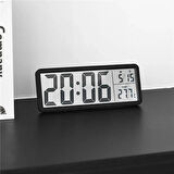 LCD Ekranlı Modern Tasarım Dijital Duvar Saati USB Pilli Zaman Tarih Sıcaklık Saat Gösterimi 20x8cm