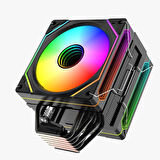 DARYUN DY-500X Isı Göstergeli Ful Argb 2x Fan 6 Bakır Borulu Kule Tipi Hava Soğutucu İşlemci Fanı