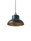 Dylight Retro Metal Dekoratif Siyah İçi Gold Tekli Sarkıt Avize Çap:25 cm