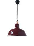 Retro Metal Bordo Bakır Duylu Dekoratif Ruktik Tekli Sarkıt Kafe Mutfak Aydınlatma Çap:30 cm