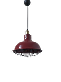 Retro Metal Bordo Eskitme Duylu Dekoratif Kafesli Tekli Sarkıt Kafe Mutfak Aydınlatma Çap:30 cm