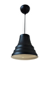 Dylight Retro Metal Dekoratif Siyah İçi Beyaz Cafe Mutfak Tekli Sarkıt Aydınlatma Çap:23 Cm