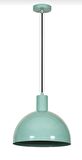 Retro Metal Dekoratif Metal Kafe Mutfak Rustik Su Yeşili Sarkıt Avize Çap:30 cm
