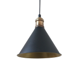 Dylight Retro Metal Siyah İçi Gold Dekoratif Tekli Rustik Sarkıt Avize Çap:17 cm