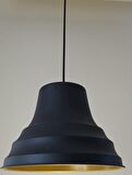 Retro Metal Sarkıt Avize Rustik Tekli Sarkıt Siyah Cafe Mutfak Aydınlatma 27 cm