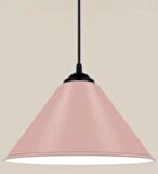 Dylight Retro Metal Dekoratif Rustik Kafe Mutfak Aydınlatma Pembe Tekli Sarkıt Avize Çap:30 Cm