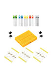 Diyotlab Mini Breadboard - 10 Adet Karışık Led - 30 Adet Direnç - 4 Adet Buton Paketi