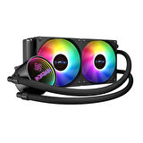 DARYUN Cix 240mm Argb Sıvı Soğutma 2x12cm Fan Amd*intel Uyumlu Yüksek Performanslı Işlemci Soğutucusu
