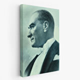 Atatürk Portre Tablosu Mustafa Kemal Atatürk Dikdörtgen Dekoratif Kanvas Tablo-DI-86