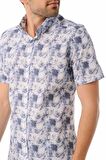 Baskılı Slim Fit Lacivert   Gömlek | S