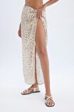 DeFacto Desenli Yırtmaçlı Plaj Eteği-Fall in Love C6104AXNSBG65
